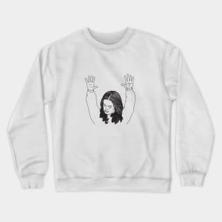 Girl with Hands Up Meme Crewneck Sweatshirt